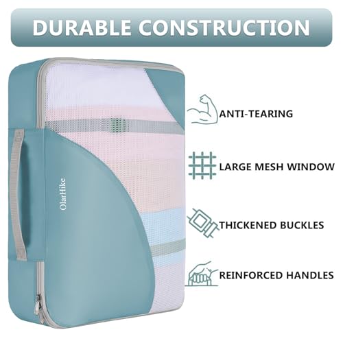 Image of OlarHike 8 Set Packing Cubes for Travel,Gifts for Women Mom,Anti-Tearing Suitcase Organizer,with Over 1000 pcs Mesh Holes,Vacation Essentials & Accessories for Cruise Ship
