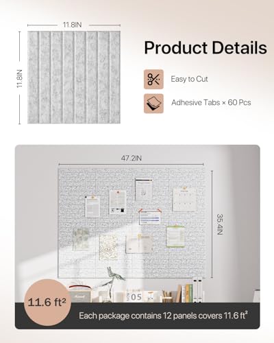 Image of Acoustic Panels 12 Pack Square Soundproof Wall Panels with 60 Adhesive Tapes, High Density Acoustic Foam Panels Sound Proof Foam for Home Office, Recording Studio, Ceiling, 12 inch X 12 inch X 0.4 inch