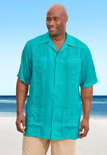 KingSize Men's Big & Tall Short-Sleeve Guayabera Shirt3