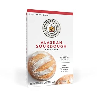 King Arthur Flour Alaskan Sourdough Bread Mix 19.25 OZ 546g, Bread Mix for Bread Machines or Oven Baked Bread.