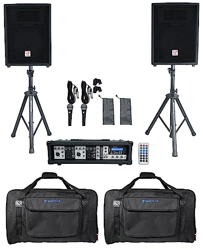 Rockville RPG2X10 Bundle: DJ PA System Dual 10 in Passive