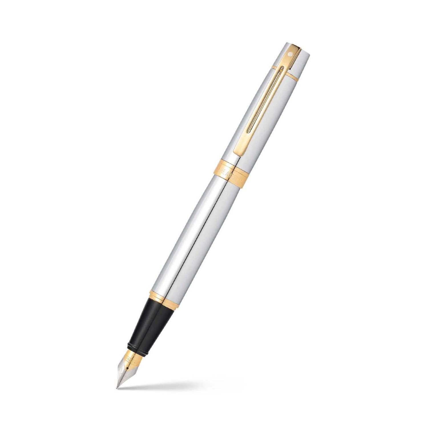 SHEAFFER 9342-0 300 Serisi Dolma Kalem (M) Parlak Krom Altın