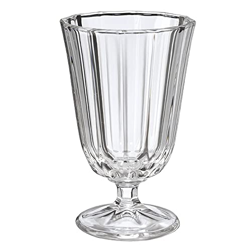 Nordring Retro Allzweckgläser Weingläser Wassergläser mit Stiel dickwandige Gläser Vintage spülmaschinenfeste Weingläser Anna 12 cm hoch, transparent, Glas, fasst ca. 190 ml Cover