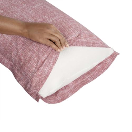Image of Wakefit 100% Cotton Pillow Cover Set of 4 | 200 TC Soft & Breathable Pillow Cases | Standard Size 18 x 27 Inch | Skin Friendly, Durable & Gentle Machine Washable | Florenza