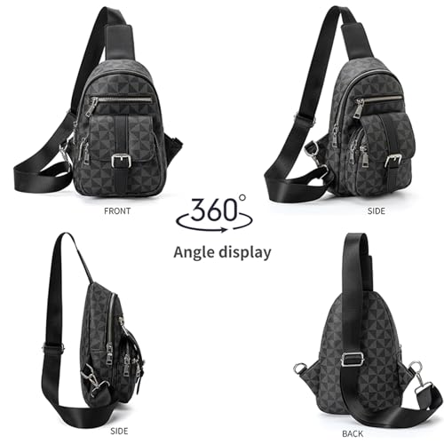 Image of Crossbody Sling Bag for Women & Men | Trendy Checkered, Fanny Pack, Waist Bag, Travel, Festival & Daily Commute