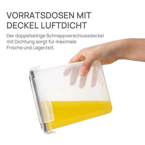 Vtopmart Vorratsdosen mit Deckel Luftdicht, Set mit 32 Vorratsbehälter, BPA-frei, Küchen Aufbewahrungsboxen für Mehl, Zucker, Körner, Mit Schreibstift und Etikett 3