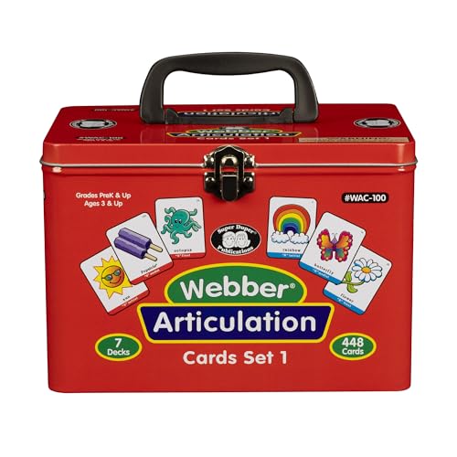 Super Duper Publications | Set of 7 Webber® Articulation Card Decks (Bundle Set 1) | Educational Learning Resource for Children | Flashcards for Speech Therapy