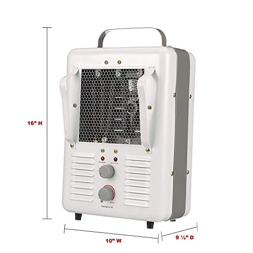 Tpi Corporation 188Tasa Fan Forced Portable Heater – Milk House Style Fan, 1500/1300W, 120V, Durable Winter Care Accessory. Genuine Heating Equipment #TOP5