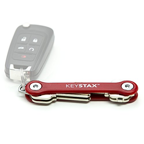 KeyStax Plastik, Rot, Portachiavi Unisex-Adulto, Colore: Rosso, S