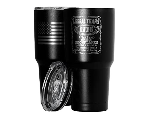 Bloqueadores Y Bronceadores, Sports Trump - Taza de café de viaje Liberal Tears 2024, termo de café de acero inoxidable con doble pared aislada al aspiradora, vaso de 30 onzas, vaso republicano,...
