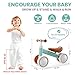 Baby Balance Bike for 1 Year Old Boys Girls, Toddler First Bike with 4 Colorful Lighting Wheels | 12-24 Month Toddler Balance Bike | First Birthday Gifts (Robbin's Egg Blue)