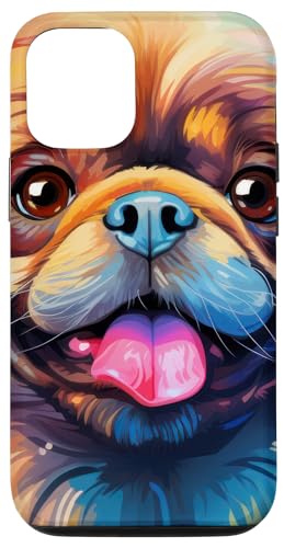 iPhone 15 Pekingese Portrait | Portrait Colour Artwork Case