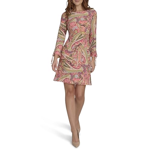 Tommy Hilfiger Women's Long Sleeve Round Neck Shift Dress