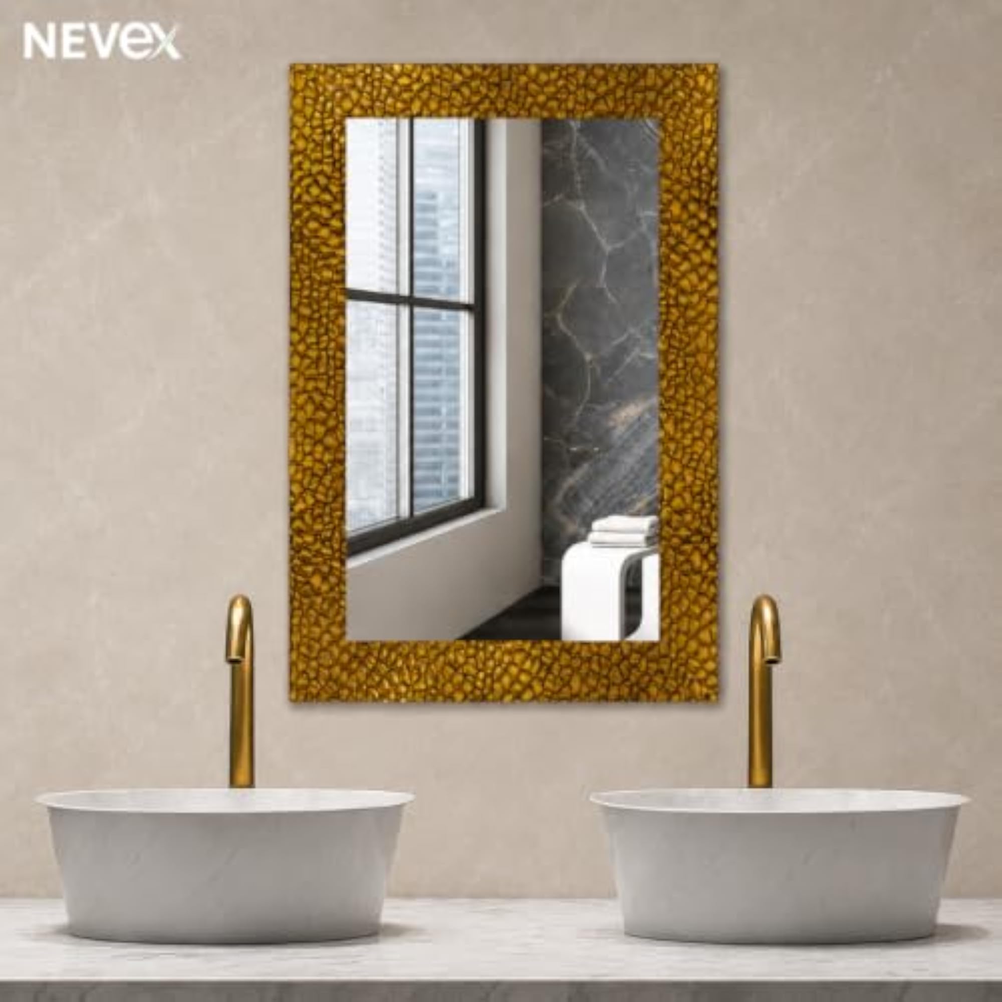 Frameless CNC Polish Finishing Rectangular Wall Mirror