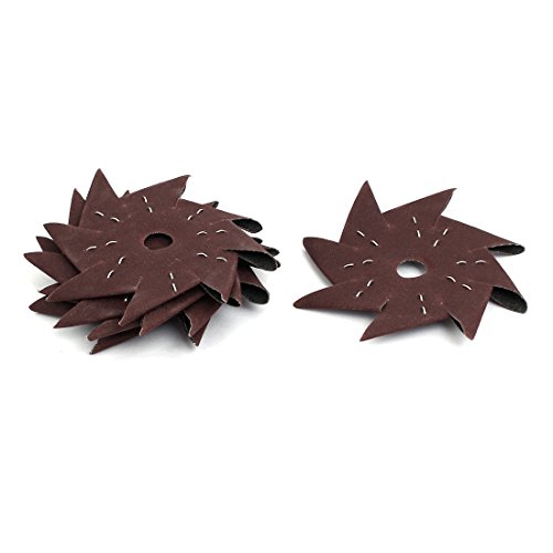Aexit 4-inch 240 Abrasives Grits Pinwheel Shaped Octagonal Abrasive Sandpaper Buffing Tool 5pcs Model:56as22qo568