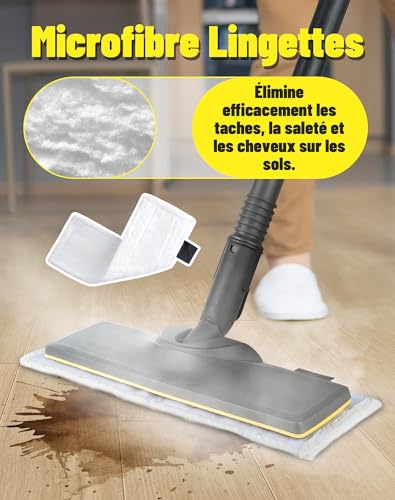 12er Set für Kärcher Dampfreiniger Zubehör Ersatztücher für Kärcher SC1 SC2 SC3 SC4 SC5 SI4-6 Bodentücher + 6 Mikrofaser-Überzüge - kompatibel mit Kärcher Dampfreiniger Easy Fix