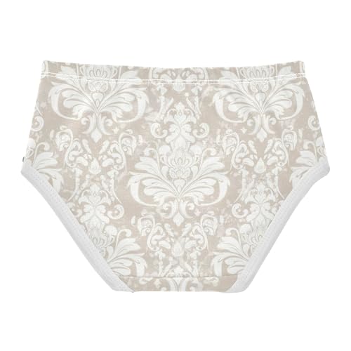 Vintage White Floral Vein Panties for Girl Toddler Girls Underwear Cotton Cartoon Briefs Kids Undies 2t2