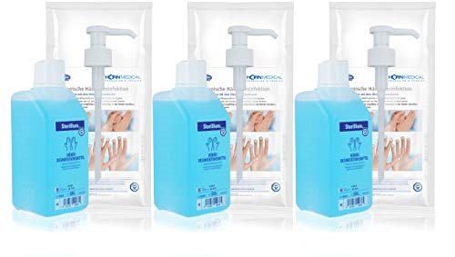 Horn Medical Dosierpumpen (3 Stück) mit Sterillium Händedesinfektionsmittel (3 x 500 ml) – Bild 3