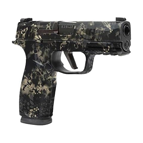 GunSkins Precut Pistol Skin for Sig Sauer P365 Macro - Compatible with Airsoft AEG BB Gun - Vinyl Wrap - Easy to Install - 100% Waterproof - Matte Finish - Made in USA - Kryptek Obskura Nox Cover