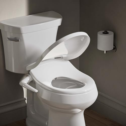 image for Kohler PureWash M250 Manual Round Bidet Toilet Seat, White, Quiet-Clos