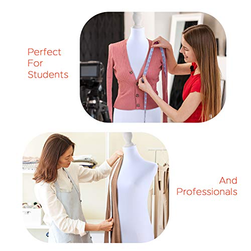 Navadeal White Superb Lycra Mannequin Fabric Cover, 100% Handmade Soft Stretchy, For Fashion Designer Retail Boutique Store Dressmaker Form Dummy Model Display Fitting Styling, Mannequin Not Included #TOP2