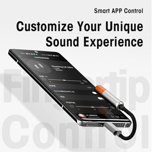 SHANLING UA MINI ポータブル DAC ヘッドホンアンプ アップグレード版 USB C DAC LEDライトオーディオケーブル付き 高解像度 3.5mm メス - Type C オス スマートフォン/PC/ノートパソコン/プレーヤー用 (ブラック)