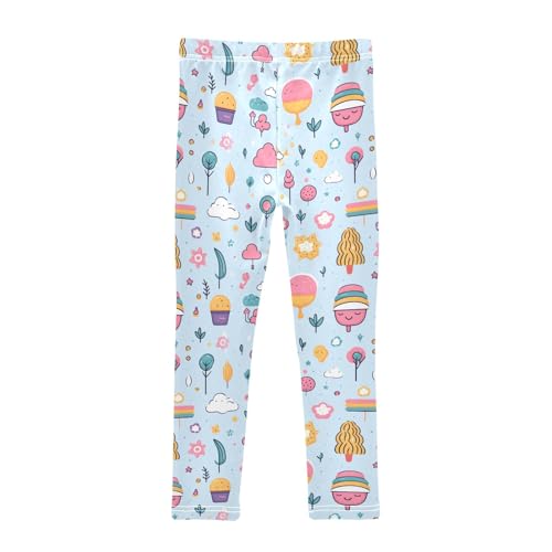 Ice Creams Girls Leggings Athletic Pants Tights Stretch Bottom2