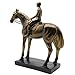 Lukitas Horse Rider Statues and Sculptures, Racing Figurine Home Decor, Equestrian Gift for Horse Lovers, Horseback Riding Ornament, Resin 10.5''