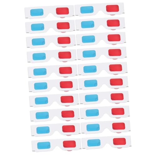 PHENOFICE 20 Pièces Lunettes 3D Lunettes pour Enfants Lunettes stéréoscopiques Papier 3D Lunettes Décor De Lunettes Cinema Decoration décoration cinéma Lunettes de Jeu 3D Lunettes vidéo 3D