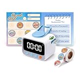 Minizoo Sticker Timer Visual Countdown Timer with 200 Medal Reward Stickers for Kids Rewards, Rechargeable Digital Timer for ADHD Focus, Classroom & Homeschool Tool