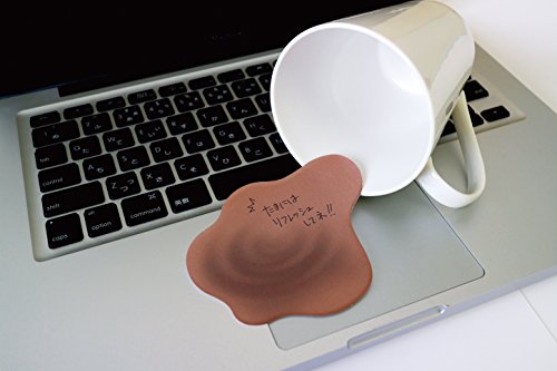 こぼれたコーヒーを見て「大変!」と慌てると…それはメモ。思わず駆けつけてしまうハプニングの力を借りたこのメモなら、あなたの思いが見落とされることは絶対ありませんね*
気心知れた、ジョークを笑い飛ばしてくれるお相手に、ぜひ。