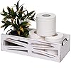 Toilet Tank Basket Toilet Paper Holder Bathroom Decor BoxFarmhouse Kitchen Utensil Holder Caddy Toilet Tank Tray for KitchenRustic Decor Boxes White