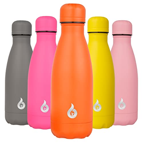 Image of BJPKPK 12oz Insulated Stainless Steel Water Bottles Metal Water Bottle for Travel,Orange
