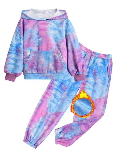 Image of Arshinet Girls 2 Piece Outfits Hoodie Sweatsuit Sets Oversized Sweatshirt and Baggy Fall Fashion Sweatpant with Pockets
