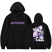 BOSSETY Sweats à Capuche Kpop Demons Hunters Merch pour Femmes Imprimés Huntrix Huntr/X Rumi Mira Zoey Pull à Manches Longues Kpop Witch Hauts Décontractés Hoodie