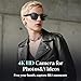 JPRTJY AI Smart Glasses with 4K HD Camera for Photos & Videos, Hands-Free Vlog Recording, Powered by ChatGPT, Open-Ear Audio, Ultra-Light Design for Driving, Outdoor, Pet & Kid, Black