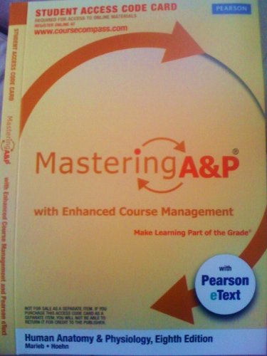 Mastering A&amp;P Student Access Code Card: Marieb &amp; Hoehn: Amazon.com: Books