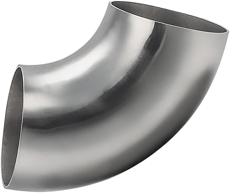 Curva de escapamento em aço inoxidável SS304 cotonlake 90° com diâmetro externo de 12,7 cm – 1 unidade