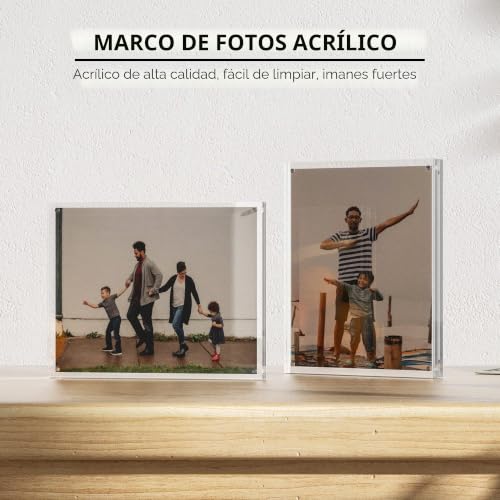 Miniatura 6 de Sezanrpt Marco De Fotos Acrílico De 20x25 Cm, Marco De Fotos Acrílico Para Recuerdos Del Amor, Felicidad Familiar, Fotos De Mascotas, Colección De Sellos, Pantalla De Muestra, 12 Mm 12 Mm