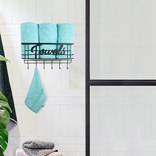 Happyhapi Towel Rack For Bathroom Wall Mounted, Drilling Or Self-Adhesive Bath Towel Holder Storage Shelf For Towel, Washcloths, Hand Towels, Beach Shower Towel #TOP1
