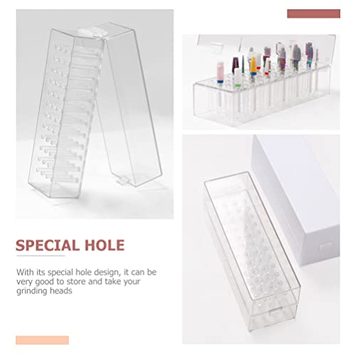 Caja organizadora para brocas de manicure 48 orificios miniatura 6