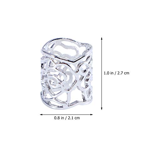 Nuolux Scarf Buckle Ring,Scarf Clip, Ring Buckle Slide Tube Scarf Jewelry (Silver) #TOP5