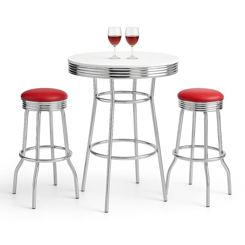 CARTESIAN Retro Chrome Diner Style Set