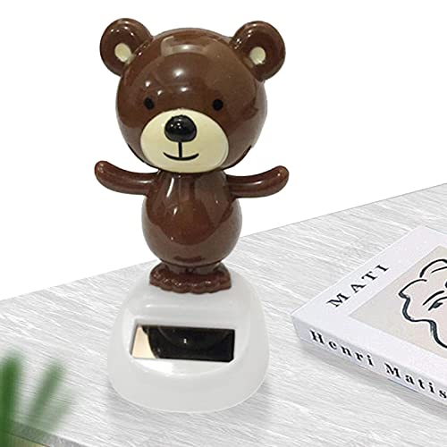 Fenytay Christmas Wobble Head Figure, Bobble-Head Figures Figure Decor, Christmas Solar Dancing Toys, Solar Powered Shaking Head Toy For Christmas Home Car Dashboard Decoration Decor