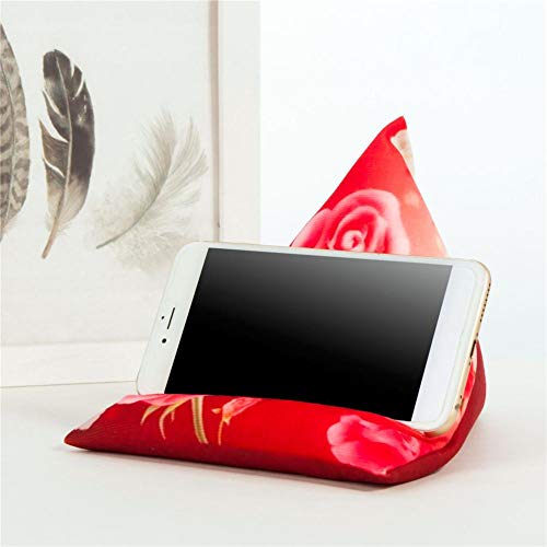 hinffinity Tablet/Phone Beanbag Holder，Universal Phone Stands Cushion Tablet Holder Tablet Soft Pillow Multi-Angle Lap Stand For EReaders, Smartphones, Books, Magazines