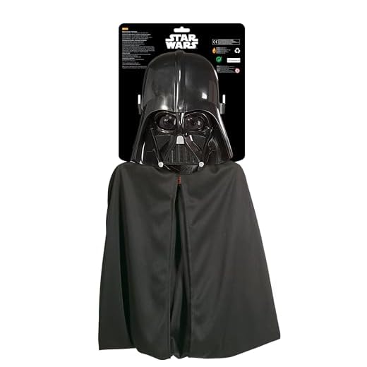 Rubies 1198 - Máscara de Darth Vader y cabo, oficial de Disney Star Wars, one tamaño, para niños