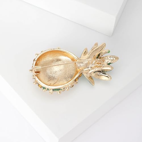 Image of Enamel Fruit Brooch for Women Rhinestones Fruit Lapel Pin Elegant Fruit Brooches Jewelry Gift, Perfect for Dresses Hat Bag