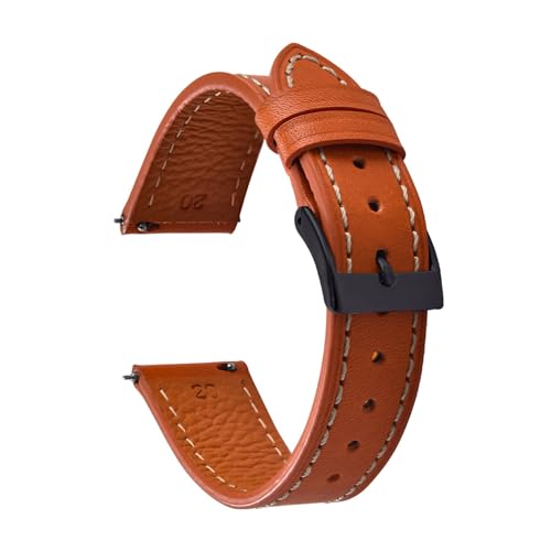 Bracelet de montre en cuir tanné végétal fait main chic et vintage