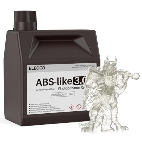 Image of ELEGOO ABS-Like 3.0 3D Printer Resin Translucent 2000g