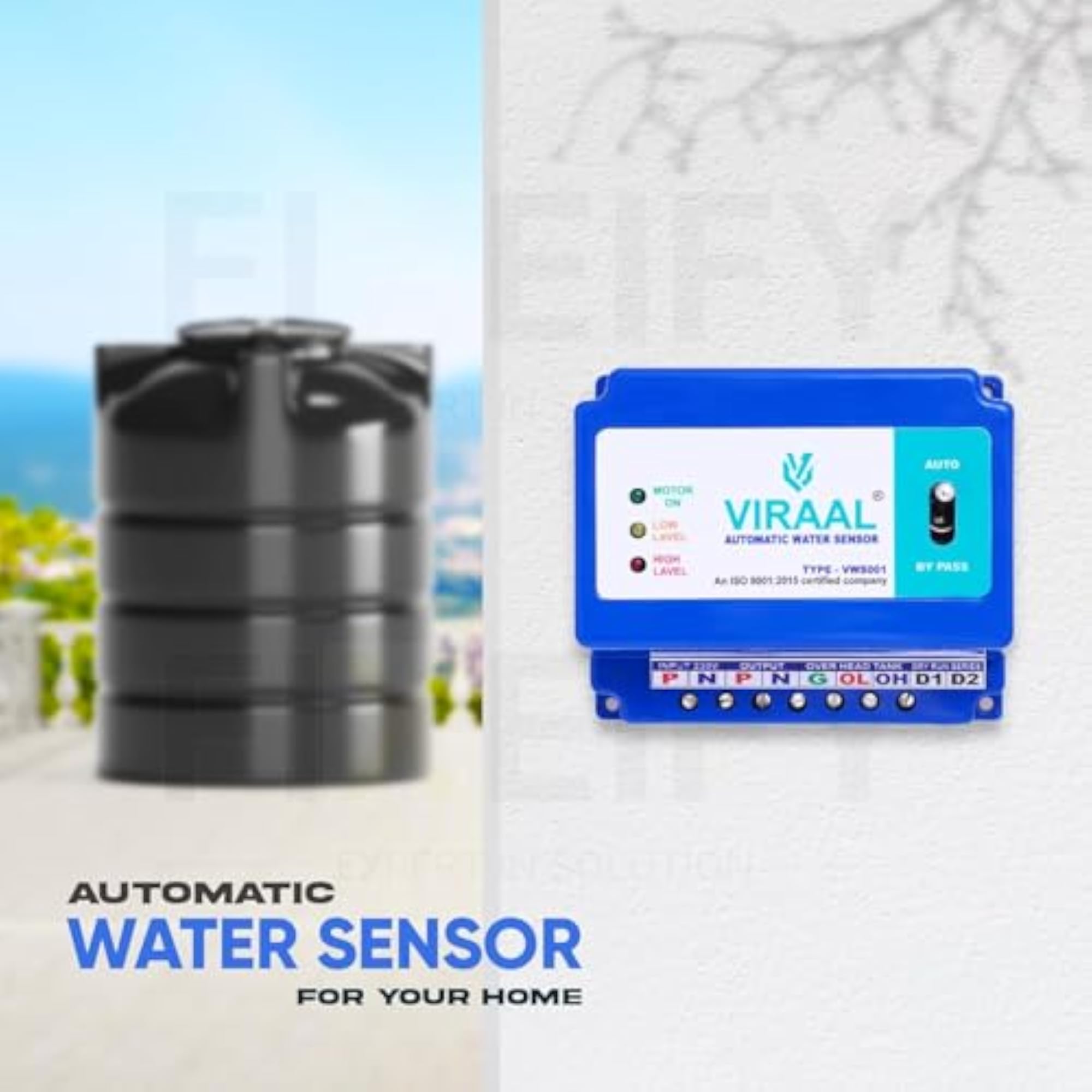 Viraal Automatic Water Pump Controller Switch with Float Sensor